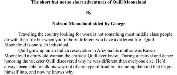 Quill Mooncloud Story