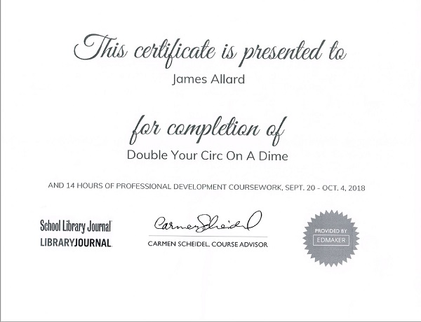 Certificate of Completion "Double Your Circ On A Dime"