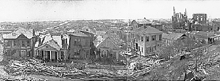 photo of Galveston after 1900 hurricane