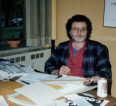 Richard at his desk before Kent Hall was renovated
