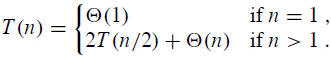 merge sort recurrence