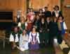 group picture of medieval halloween party