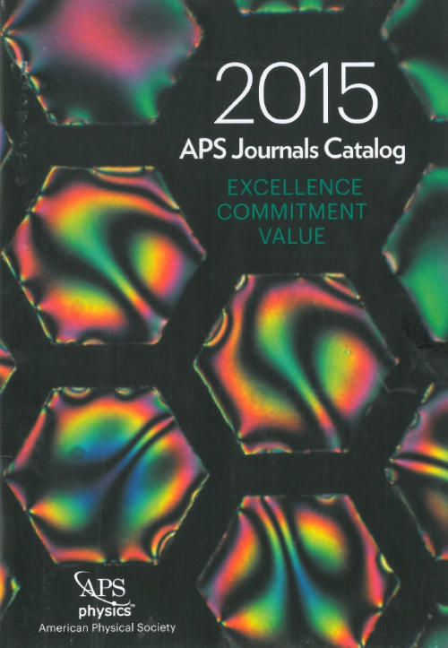 APS Journals Catalog cover, 2015