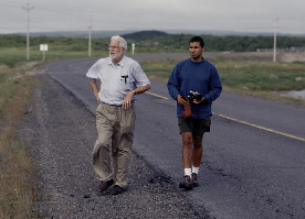 Brian and Alan Ruffman at Taylor's Bay, Newfoundland