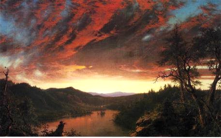 F. E. Church.  Twilight in the Wilderness.  1860.