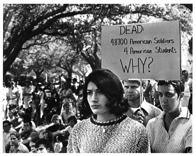 Students protesting the Vietnam War. 