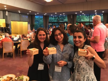 Marianne, Senay and I enjoying sake during the ILCC 2018 in Kyoto