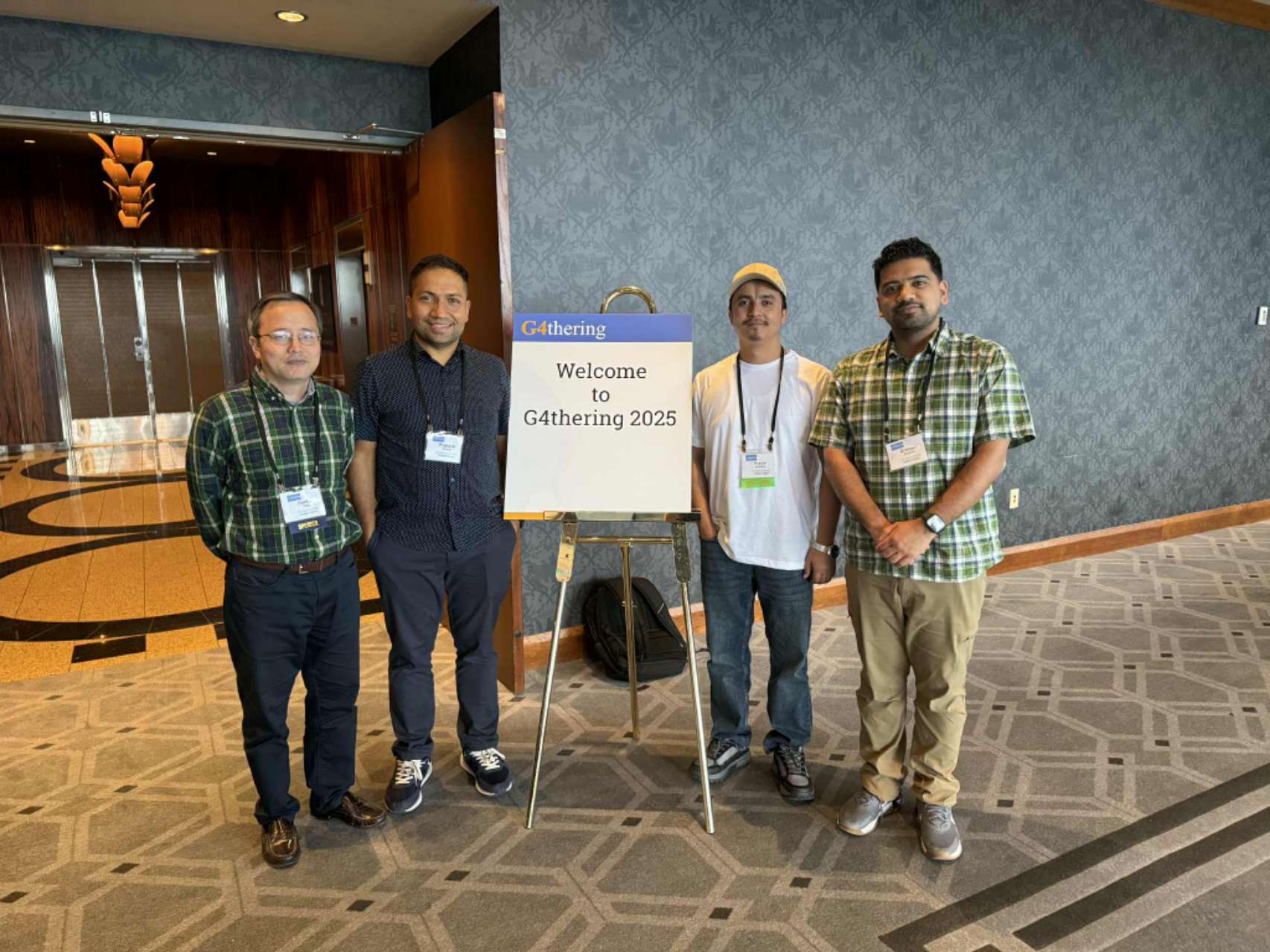 Dr. Mao along with his students PP, JJ, and Grinsun.