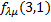 f_λμ (3,1)