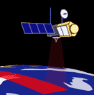 operation of a radar altimeter on a satellite