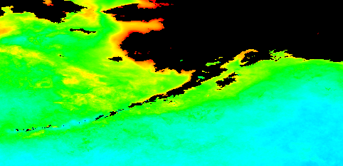 chlorophyll concentrations in Bering sea, a continental shelf region