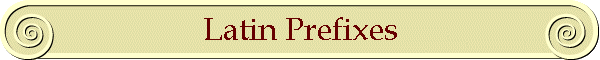 Latin Prefixes